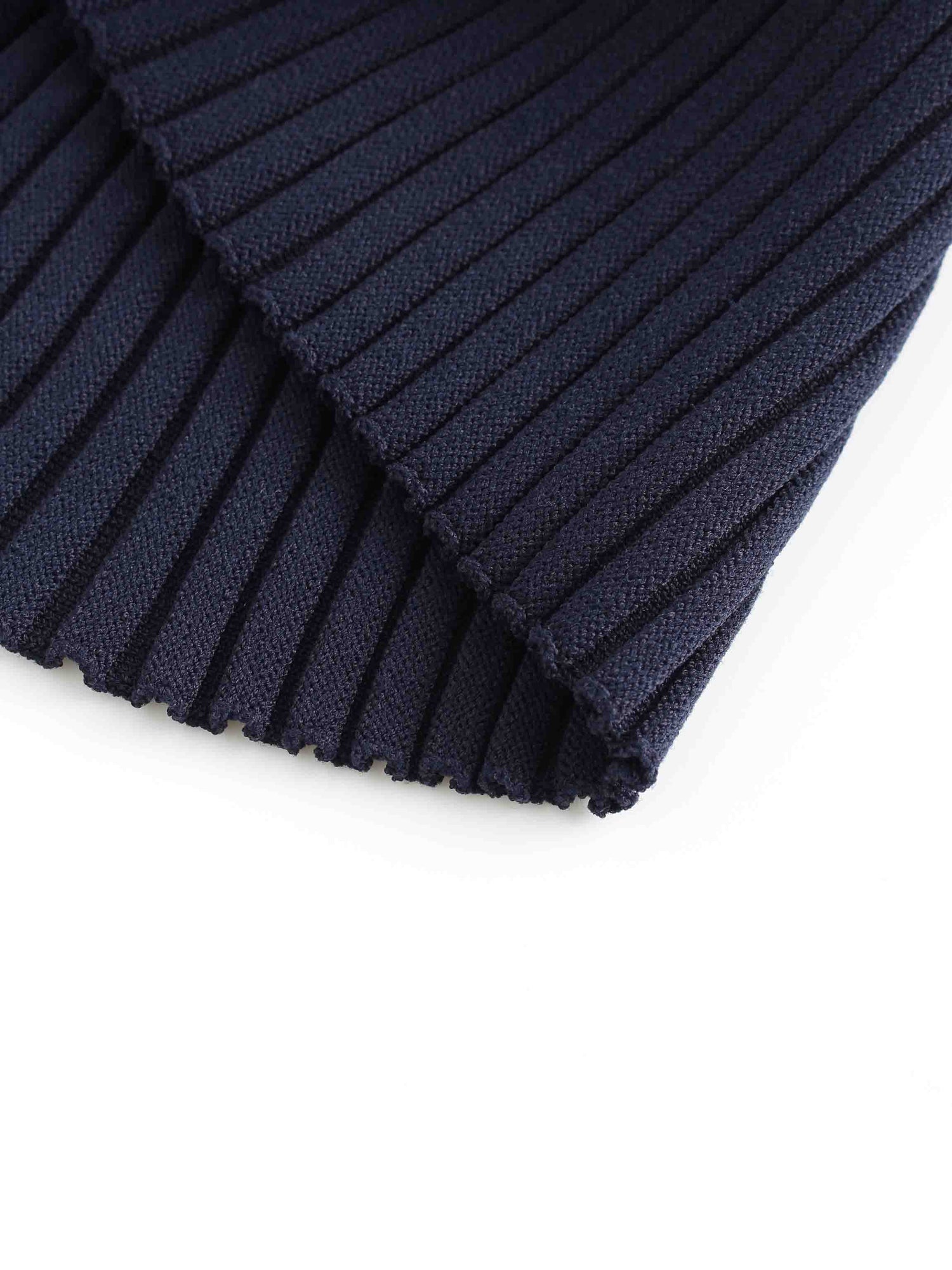 Balloon Sleeve Sweater-Navy/Heather