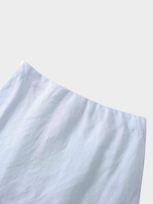 Lace Cutout Skirt-Light Blue