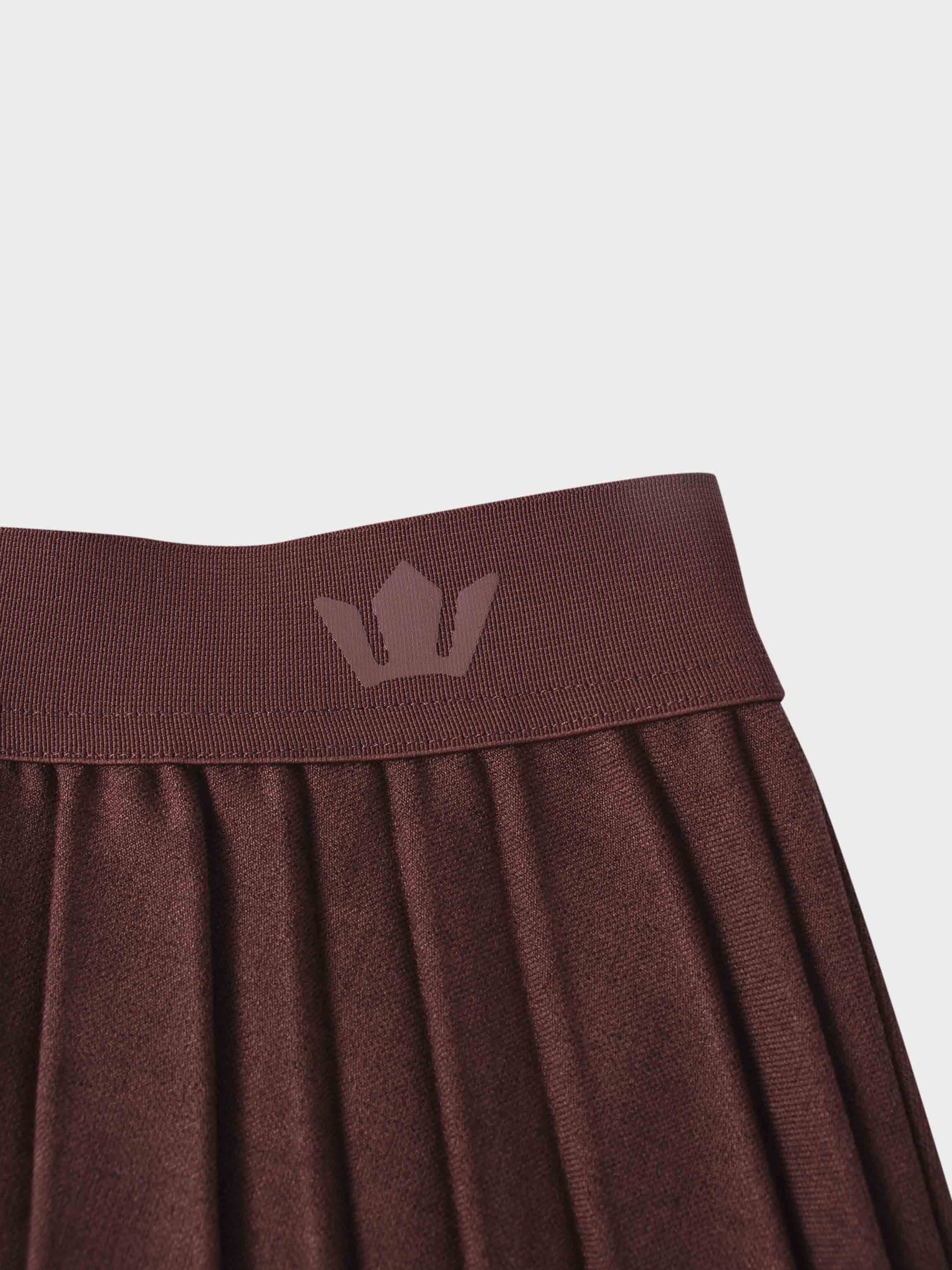 Marni Pleated Skirt 37&quot;-Burnt Berry
