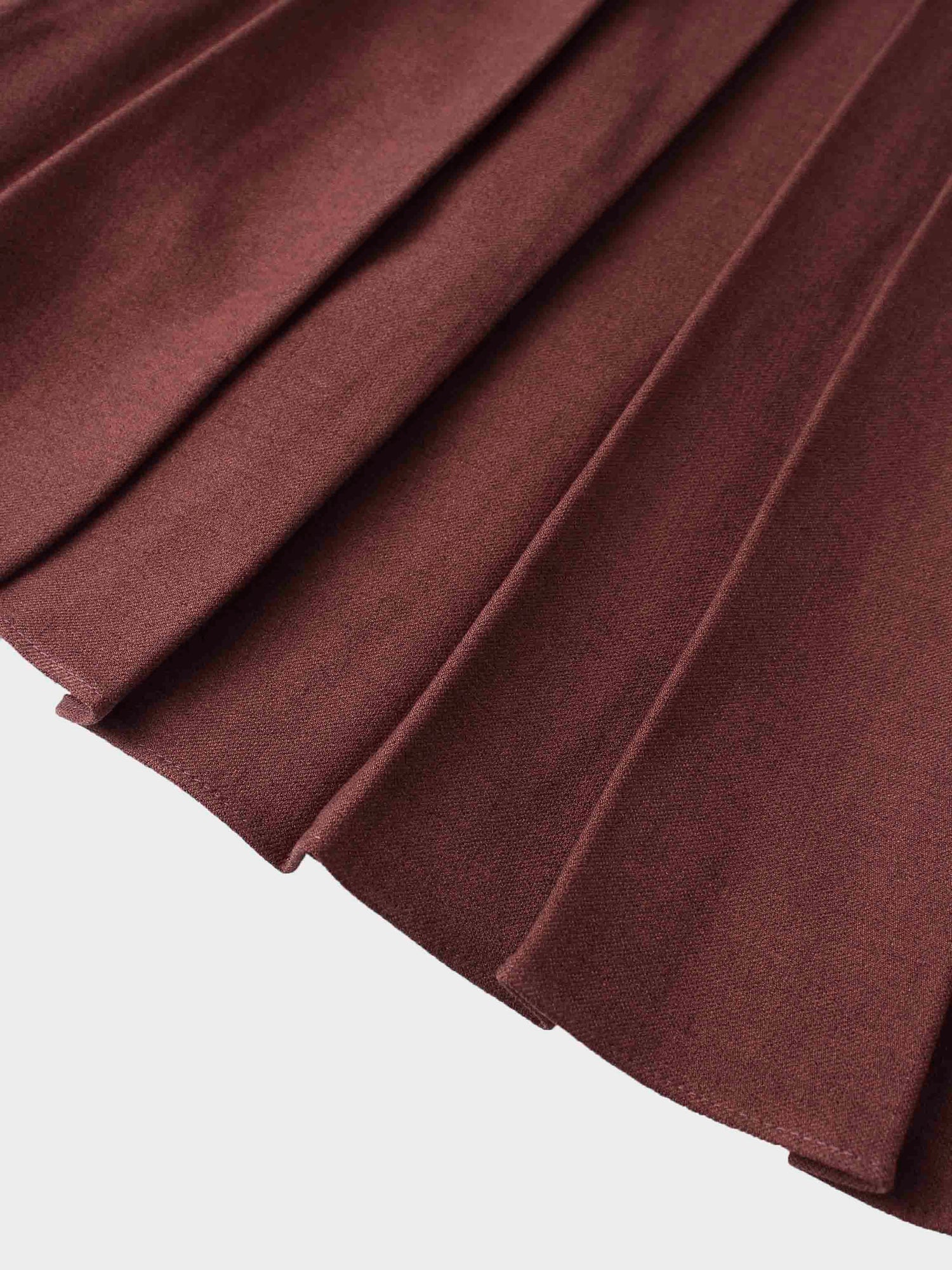 Marni Pleated Skirt 37&quot;-Burnt Berry