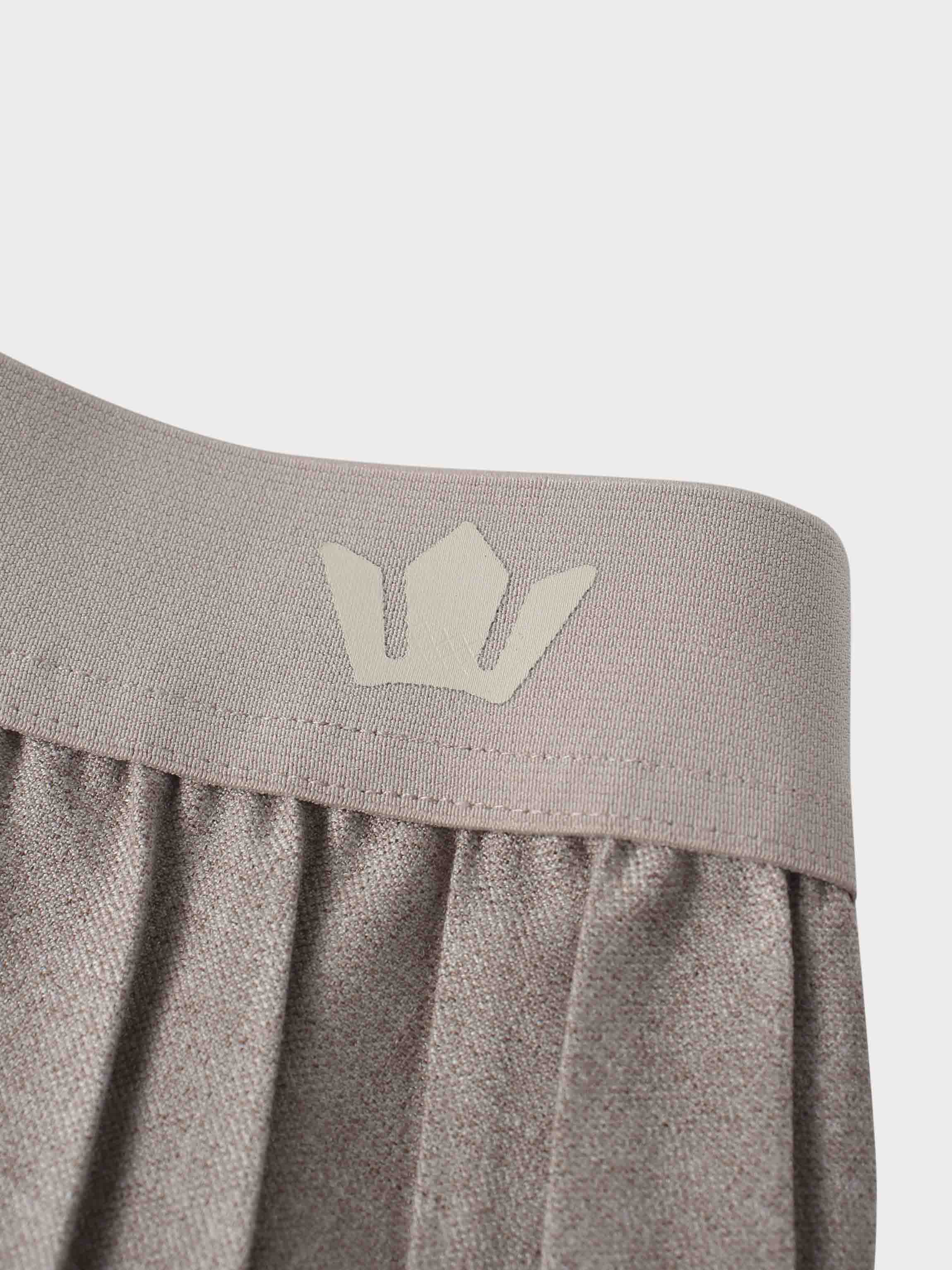 Marni Pleated Skirt 37&quot;-Mocha Mousse