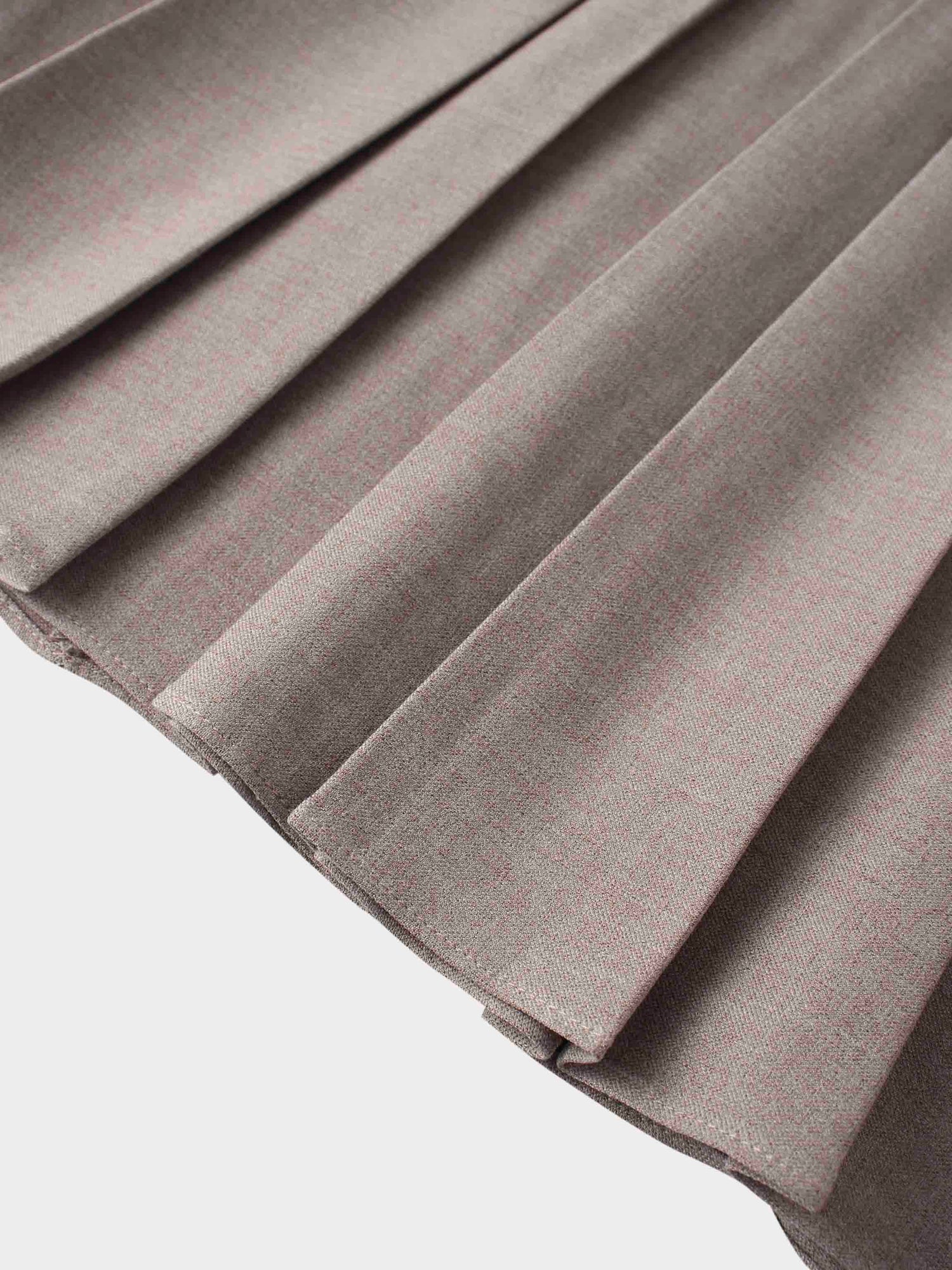 Marni Pleated Skirt 37&quot;-Mocha Mousse