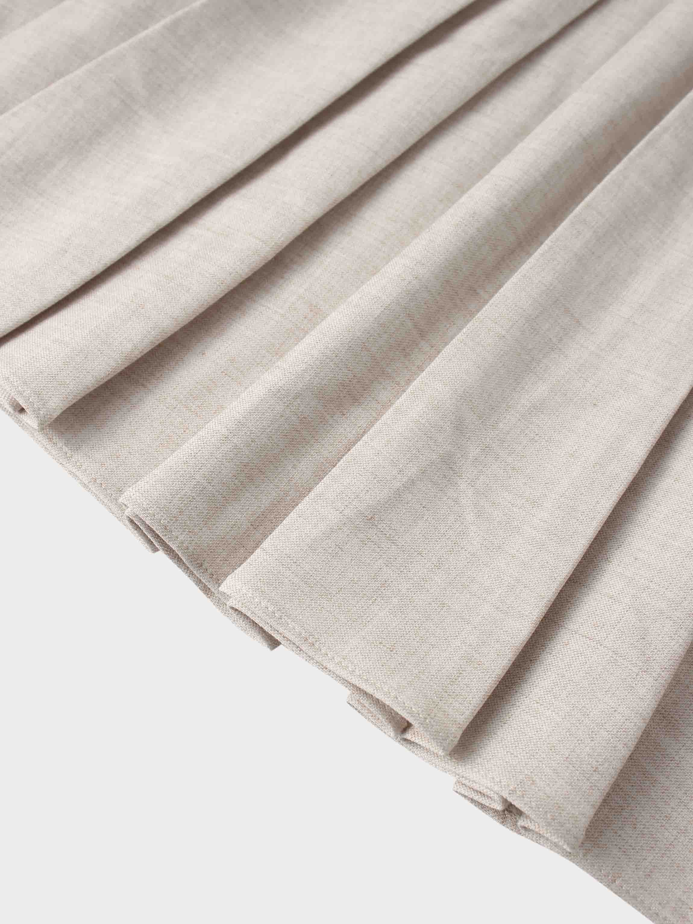 Marni Pleated Skirt 37&quot;-Oatmeal