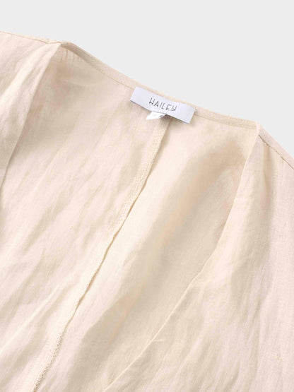 Linen Blazer-Ecru