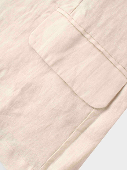 Linen Blazer-Ecru