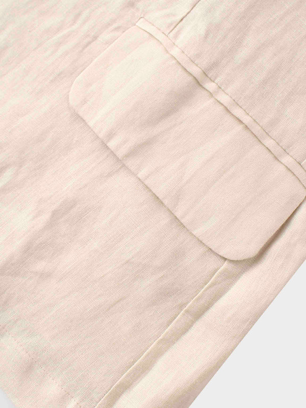 Linen Blazer-Ecru