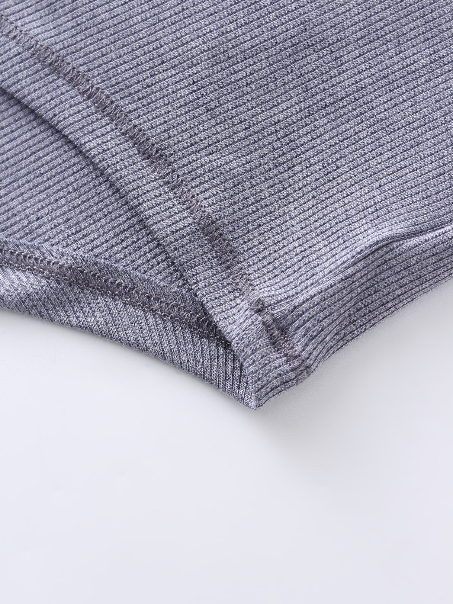 Ribbed Swing Tee-Heathered Navy