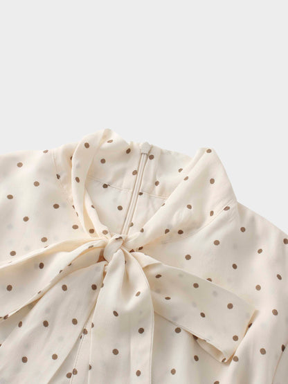 Katie Dress-Cream Polka Dot