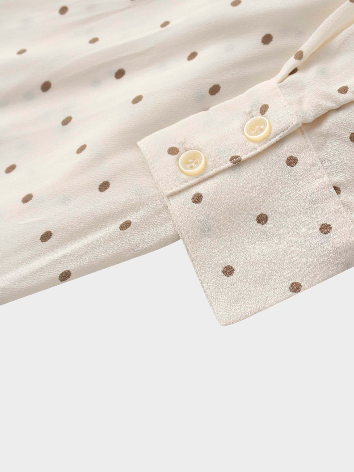 Katie Dress-Cream Polka Dot