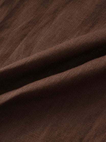 Linen Blazer-Brown