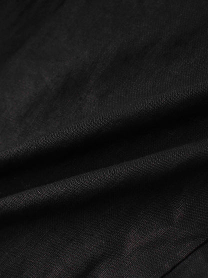 Linen Blazer-Black
