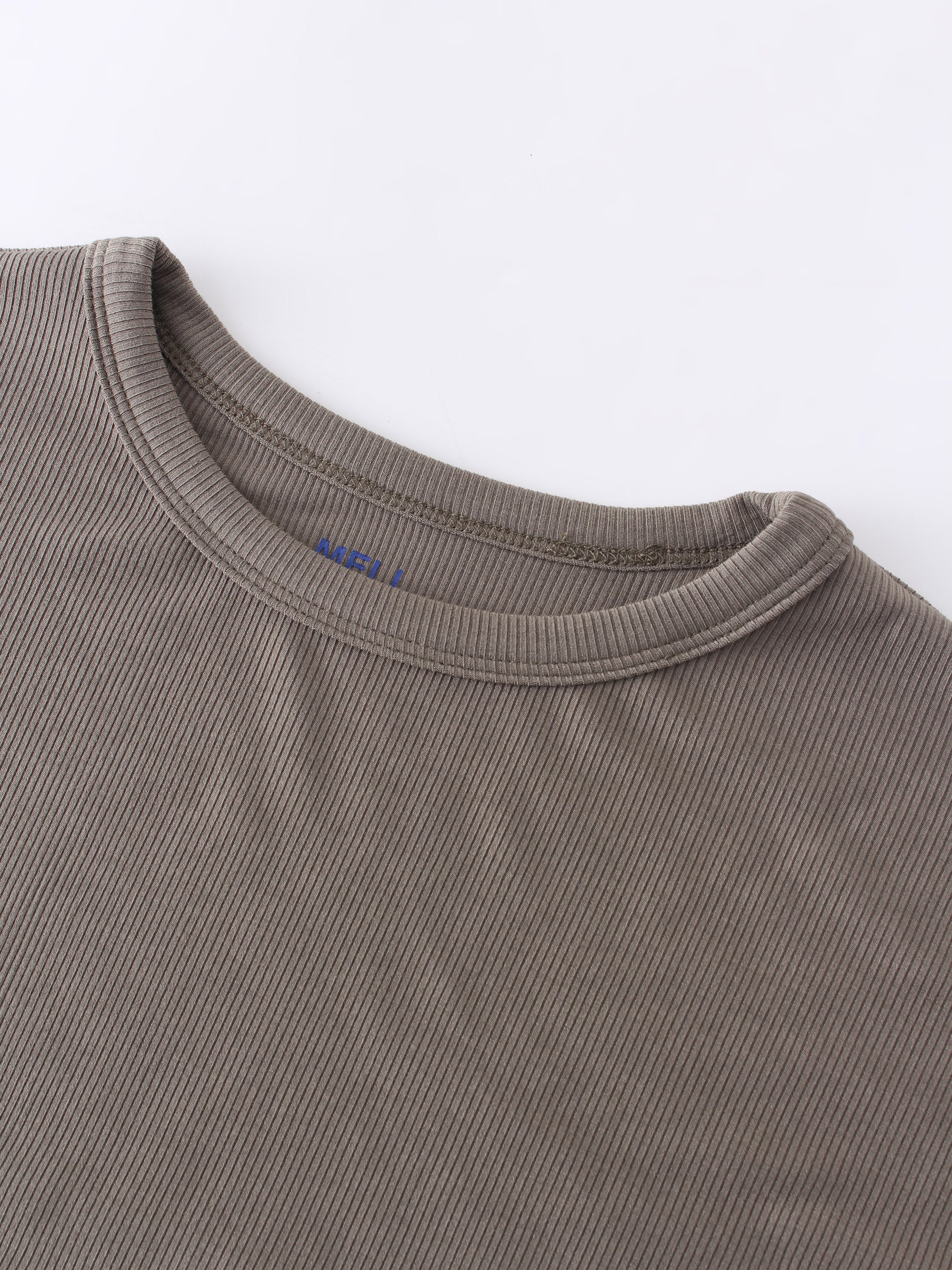 Ribbed Swing Tee-Olive
