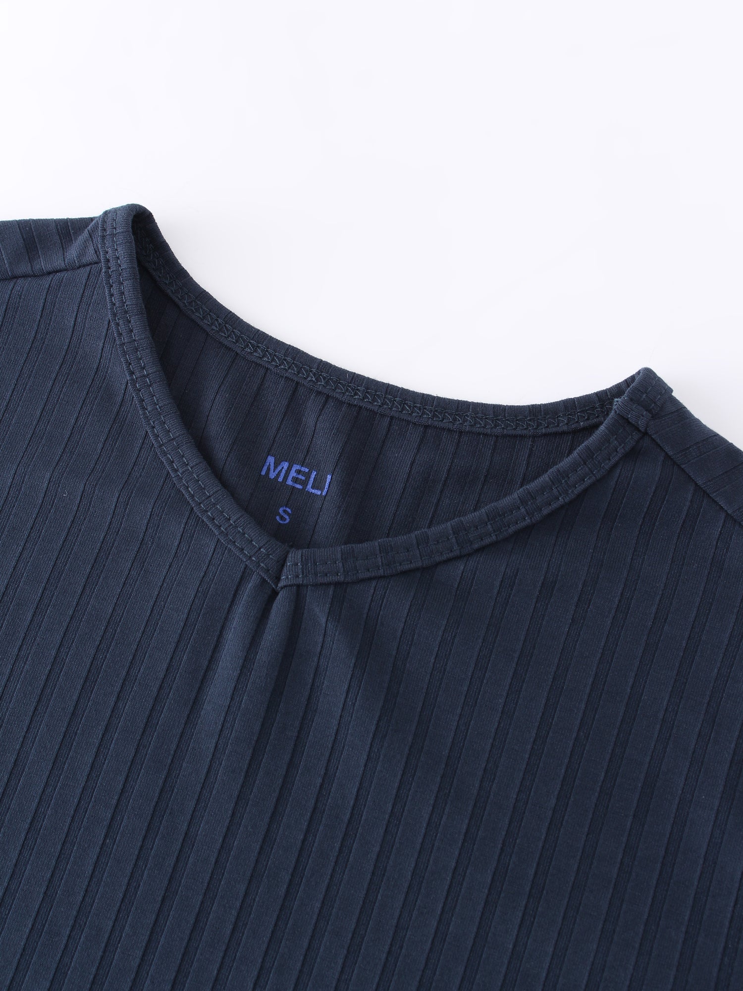 Ribbed High V Bomber-Navy