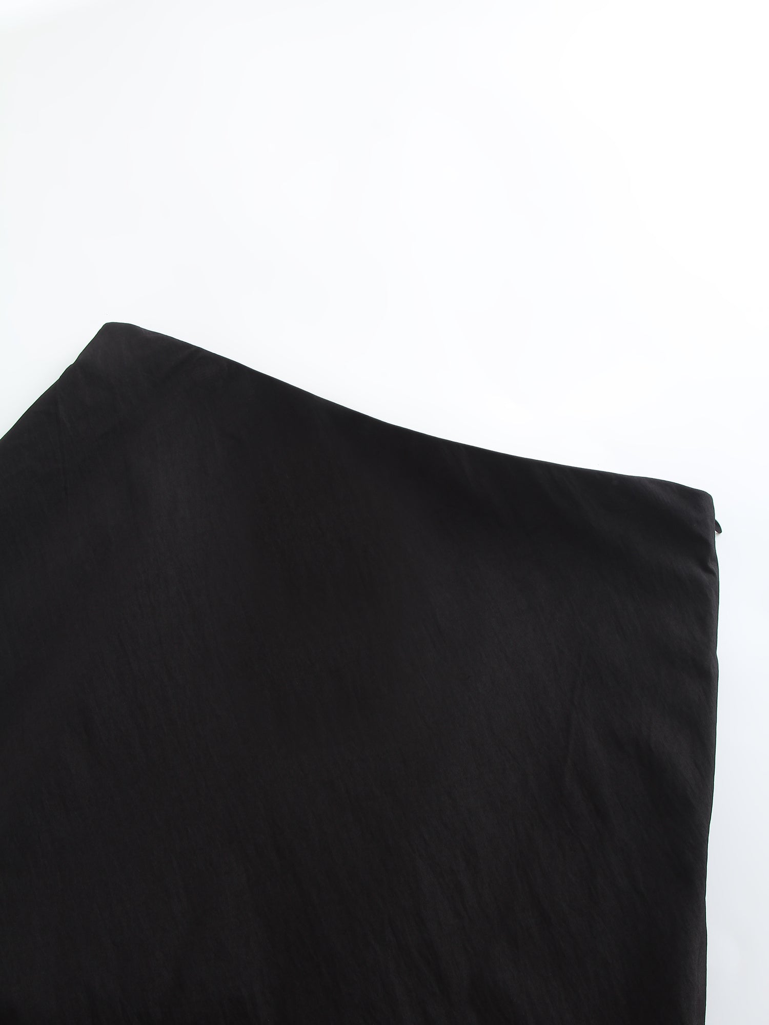 Crinkle Cotton Skirt 38&quot;-Black