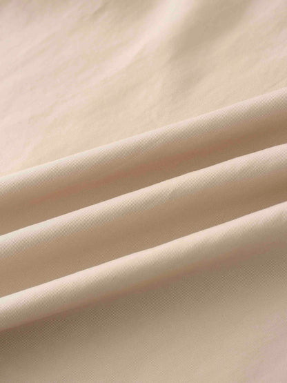 Drawstring Circle Skirt-Tan