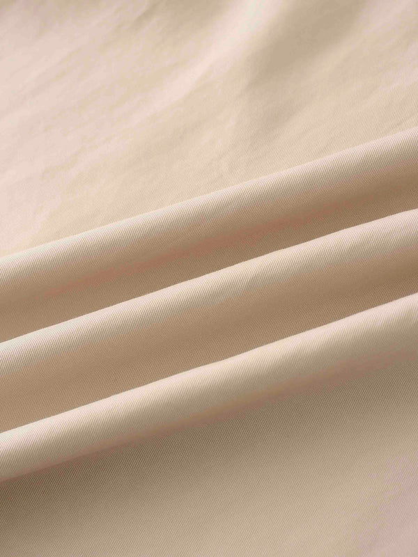 Drawstring Circle Skirt-Tan