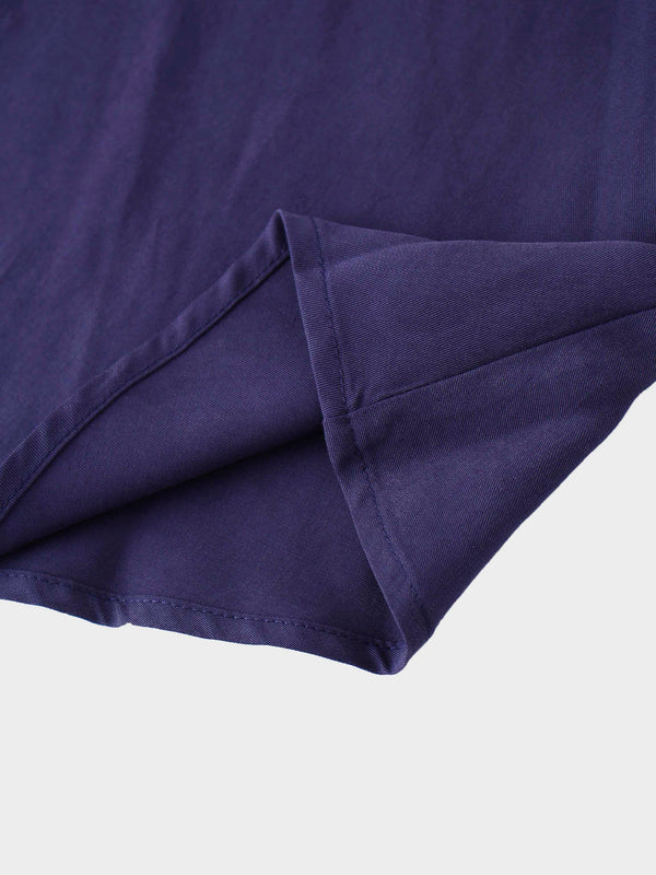 Drawstring Circle Skirt-Navy