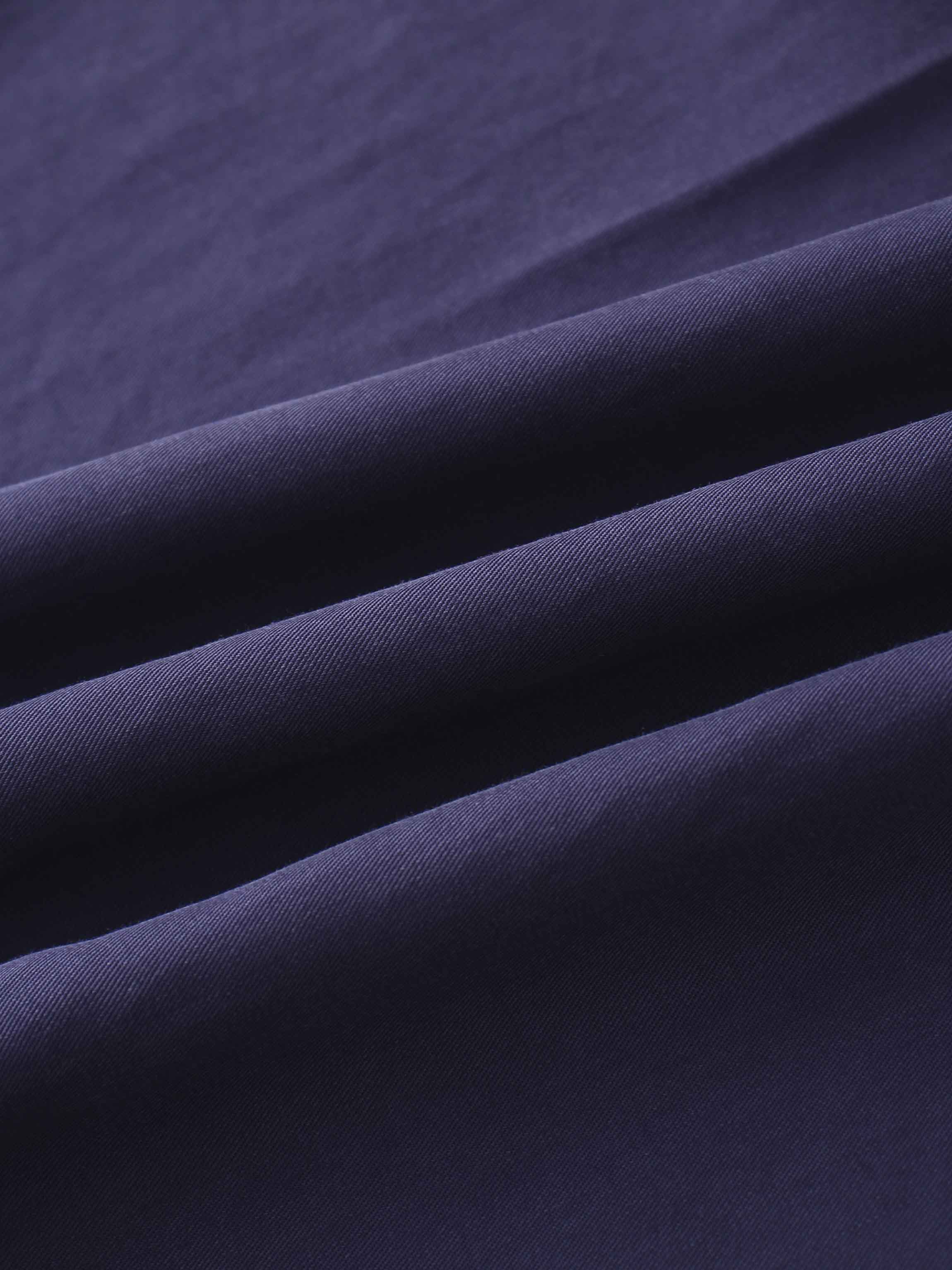 Drawstring Circle Skirt-Navy