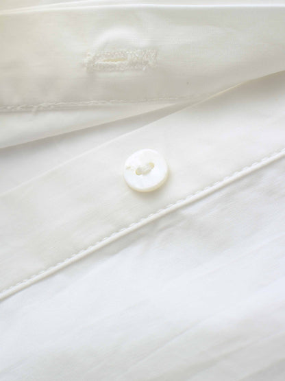Pleated Sleeve Detail Blouse-White
