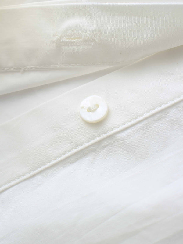 Pleated Sleeve Detail Blouse-White