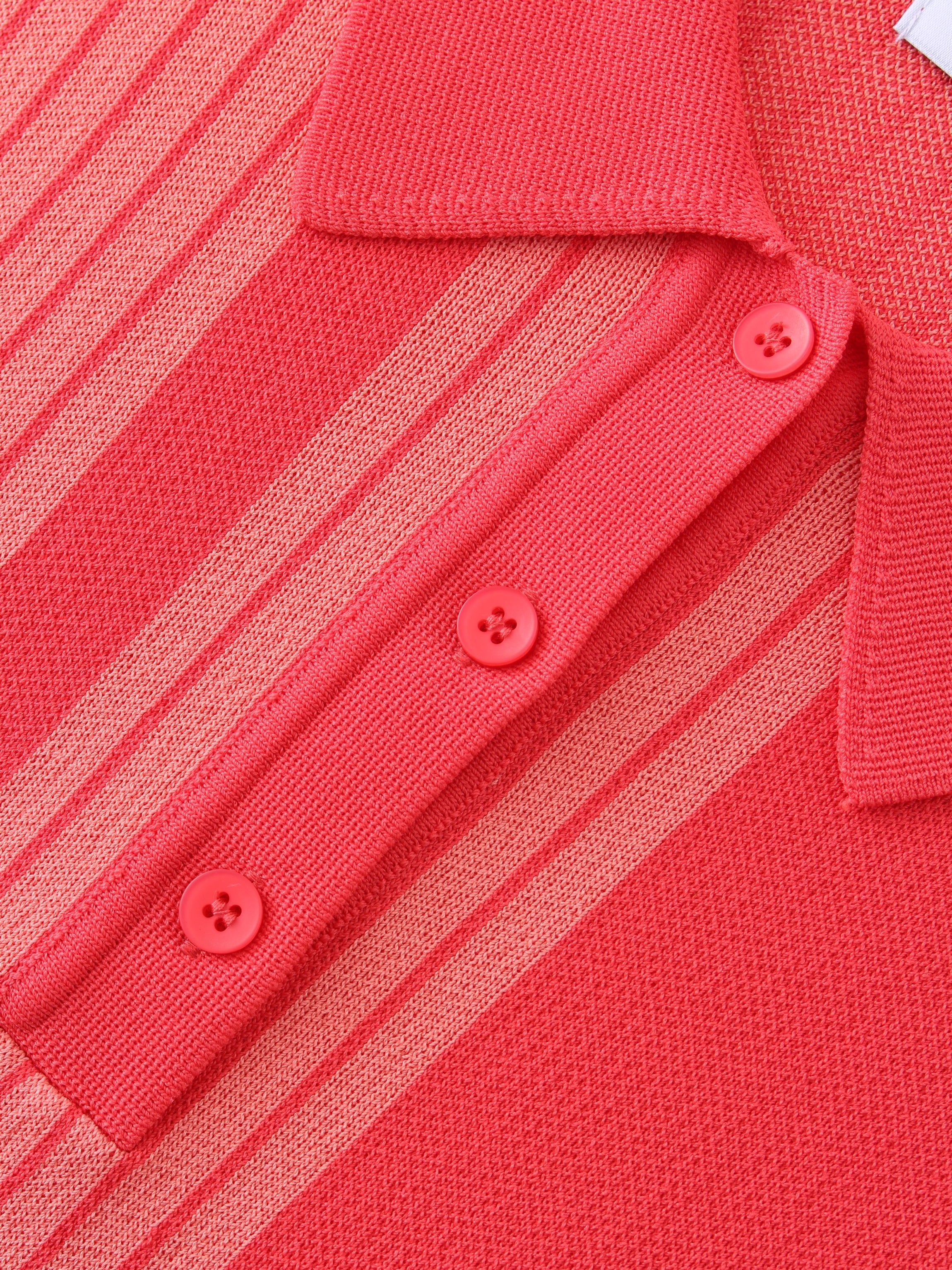 Jersey Polo Rayas Mixtas-Coral