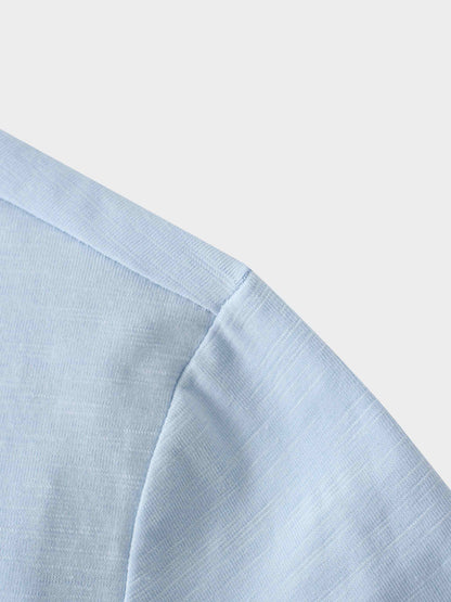 Crew Bomber Tee-Light Blue
