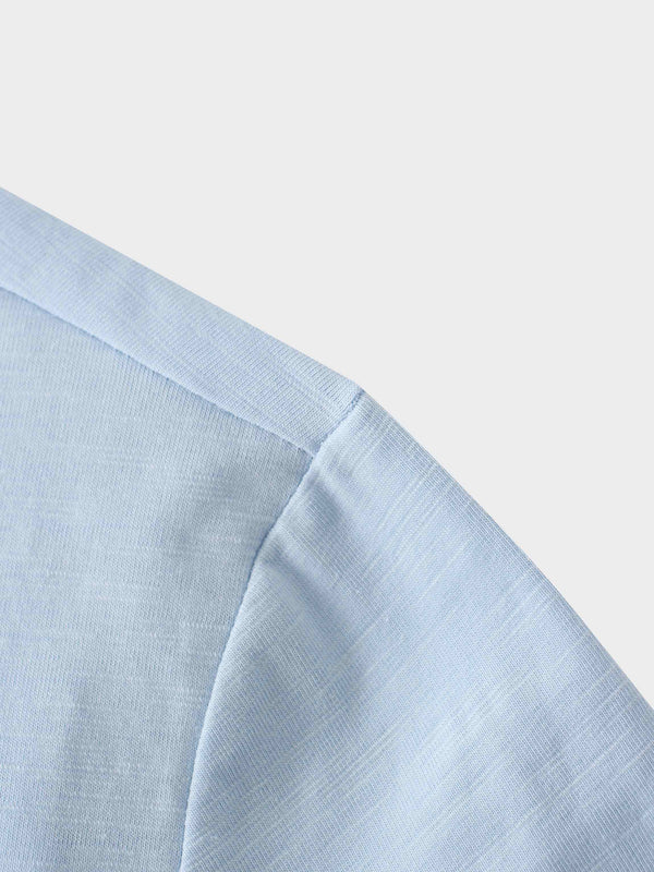 Crew Bomber Tee-Light Blue