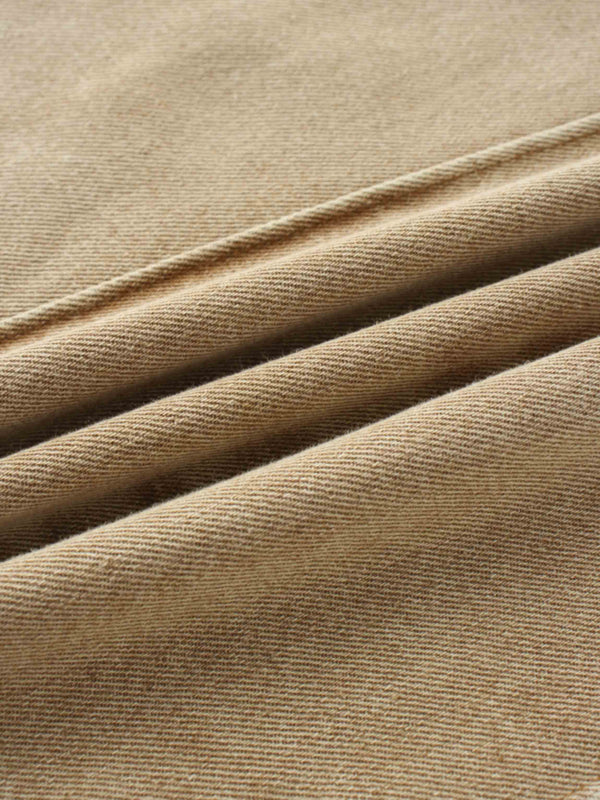 Denim Seamed Skirt-Tan Wash