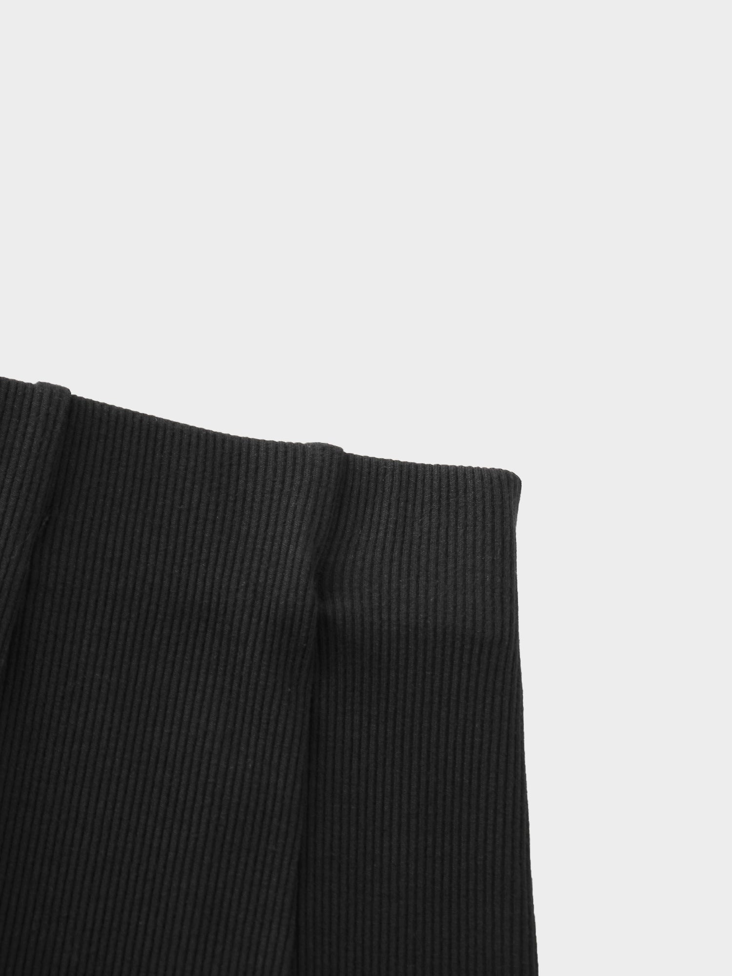 Panel Ribbed Skirt 33&quot;-Black