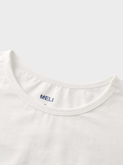 Crew Bomber Tee-White