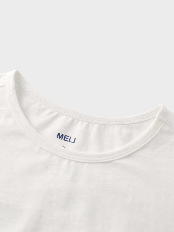 Crew Bomber Tee-White