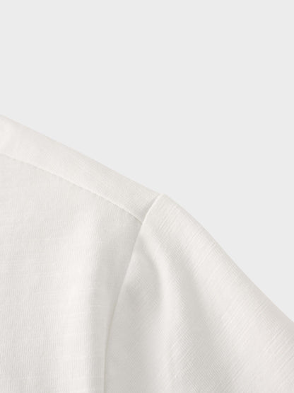 Crew Bomber Tee-White