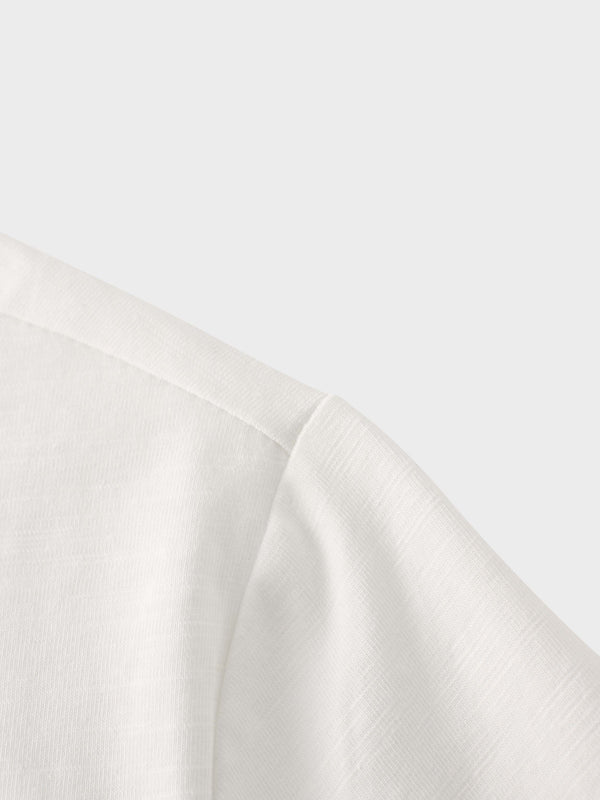 Crew Bomber Tee-White