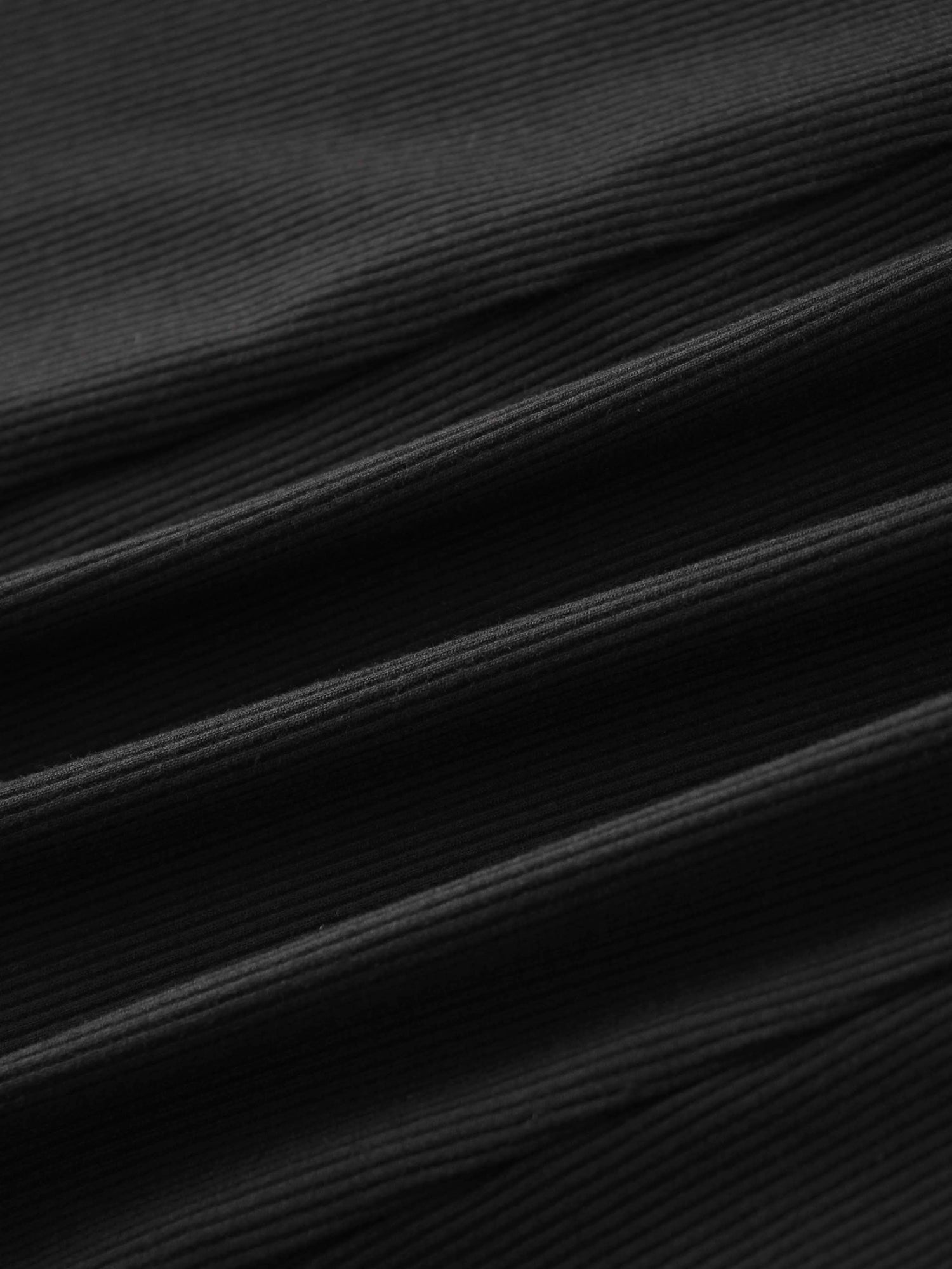 Panel Ribbed Skirt 33&quot;-Black