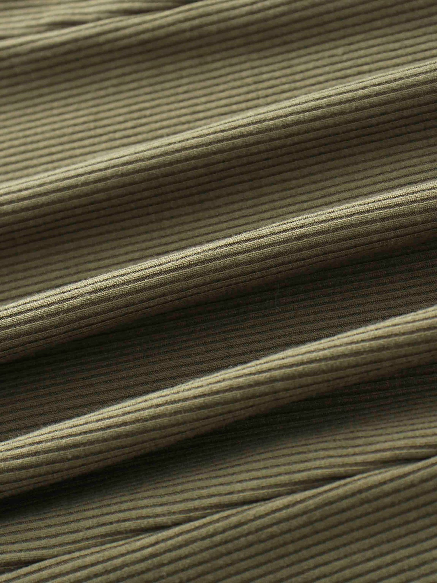 Panel Ribbed Skirt-Olive