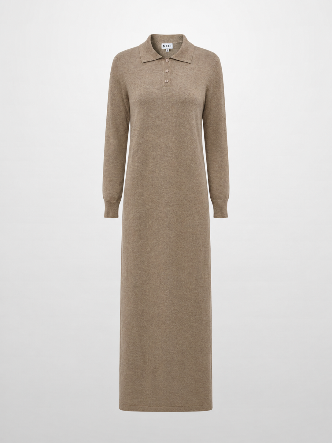 Knit Maxi Polo Dress - Camel