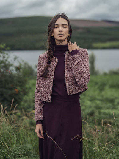 Knit Turtleneck-Burgundy