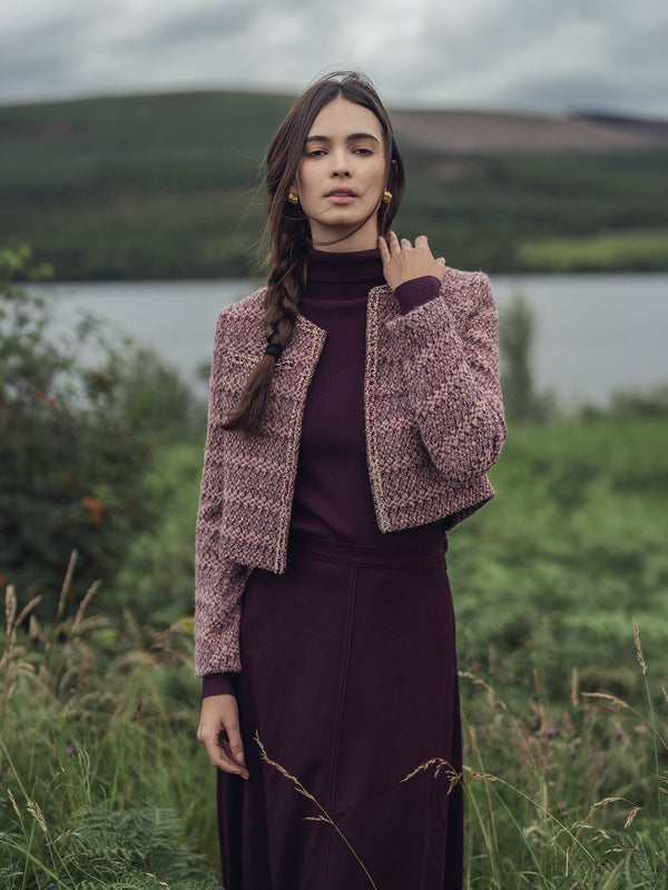 Knit Turtleneck-Burgundy