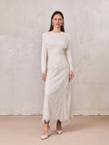 Lace Detail Dress-Ivory