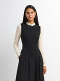 Lace Mock Neck Turtleneck-Bone