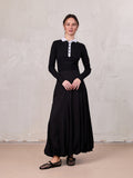 Lightweight Bubble Skirt-Black