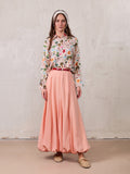 Lightweight Bubble Skirt-Peach