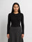 LIGHTWEIGHTRIBBED CARDIGAN 20 BLACK