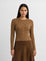 LIGHTWEIGHTRIBBED CARDIGAN 20 CAMEL