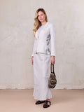 Linen Slip Skirt-White