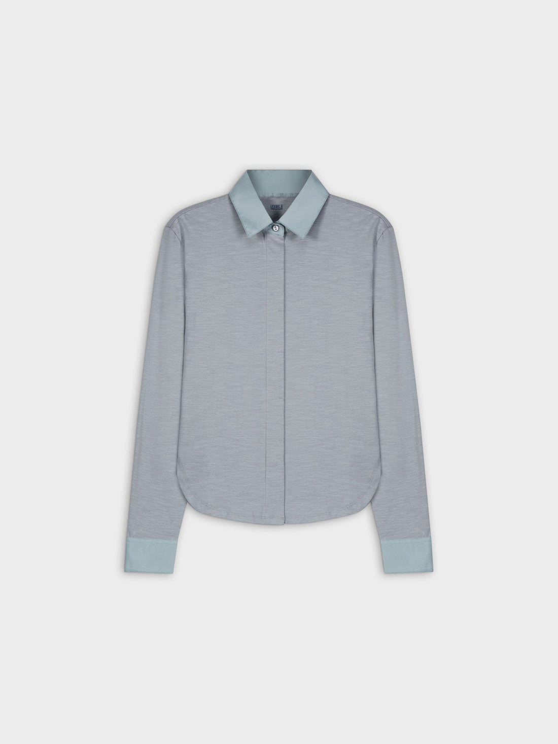 T-SHIRT BLOUSE-BLUE/GREY