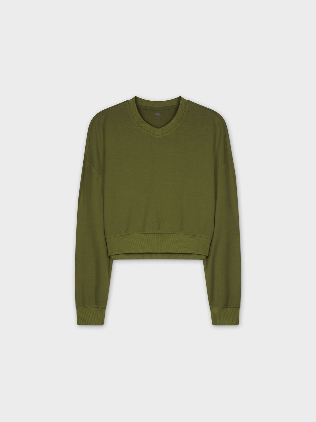 CROPPED TEE-OLIVE