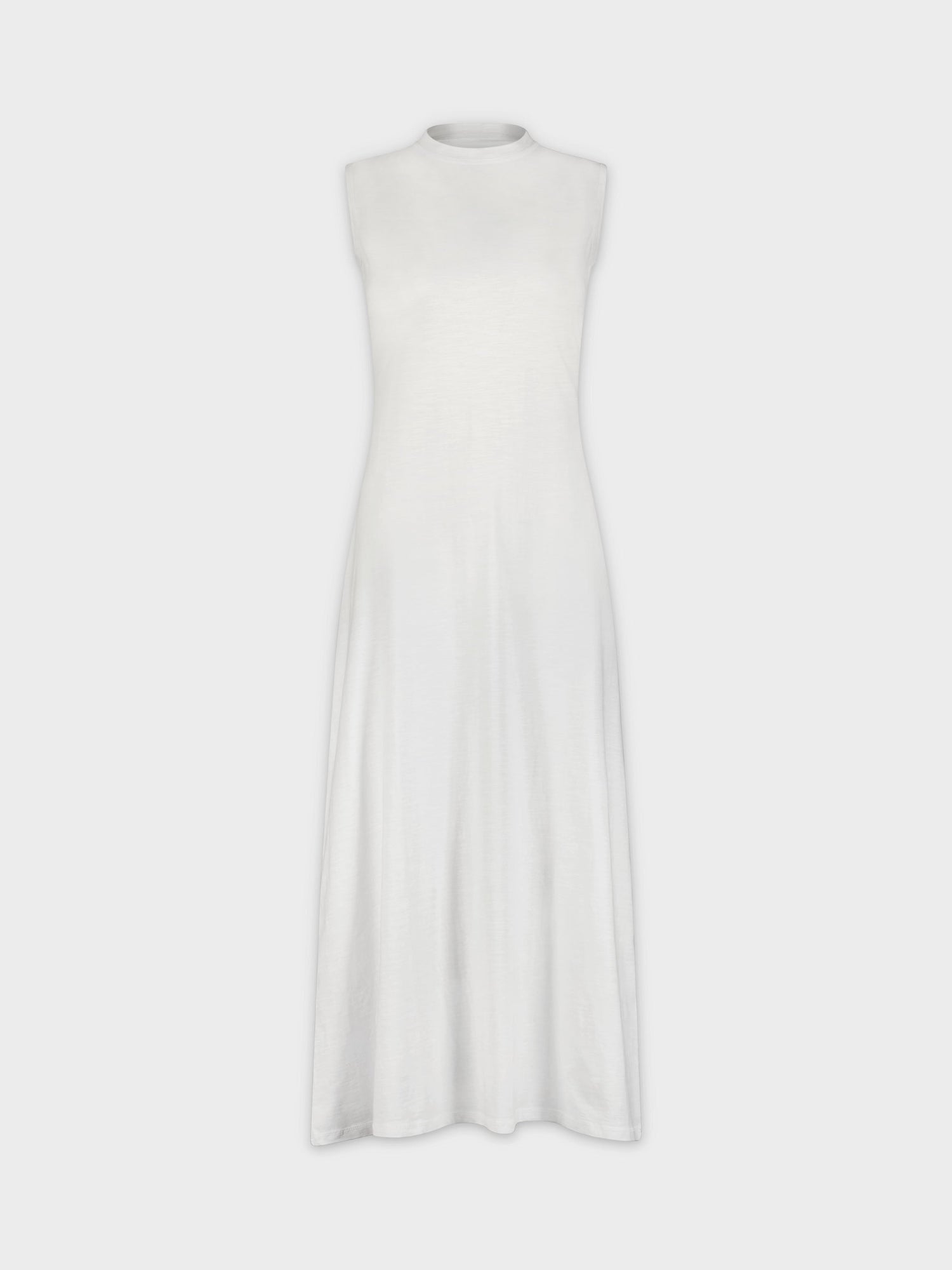 VESTIDO MAXI SIN MANGAS-BLANCO