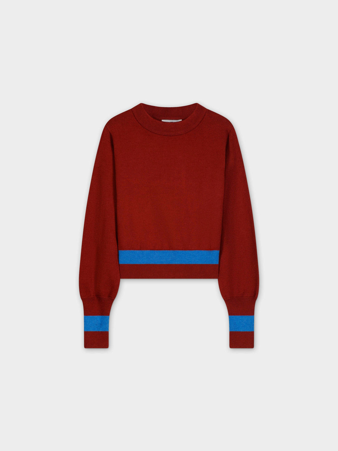 SINGLE STRIPE SWEATER-MAROON/BLUE