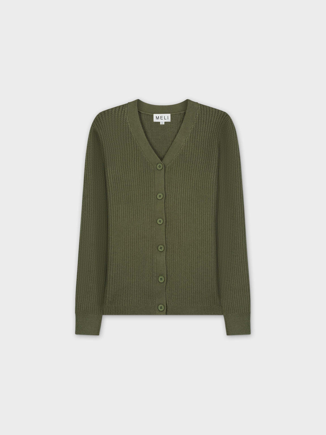 CARDIGAN WAFFLE CLASSIC-VERDE